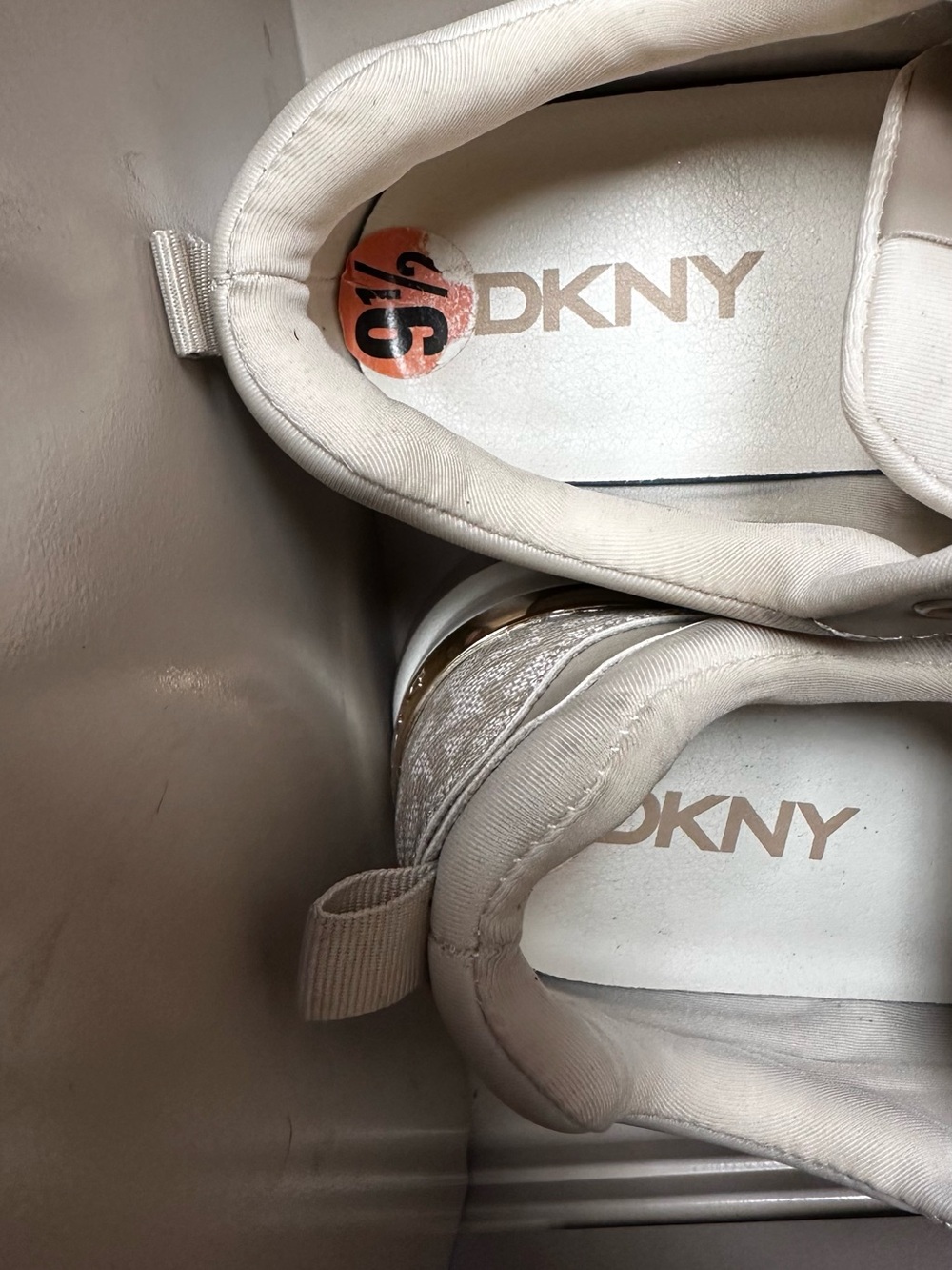 Dkny Cream/Tan Platform Lace-Up Sneakers - Picture 4 of 4